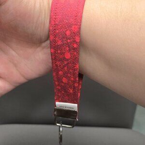 Crafty & Posh Red Christmas Theme Handmade Wristlet